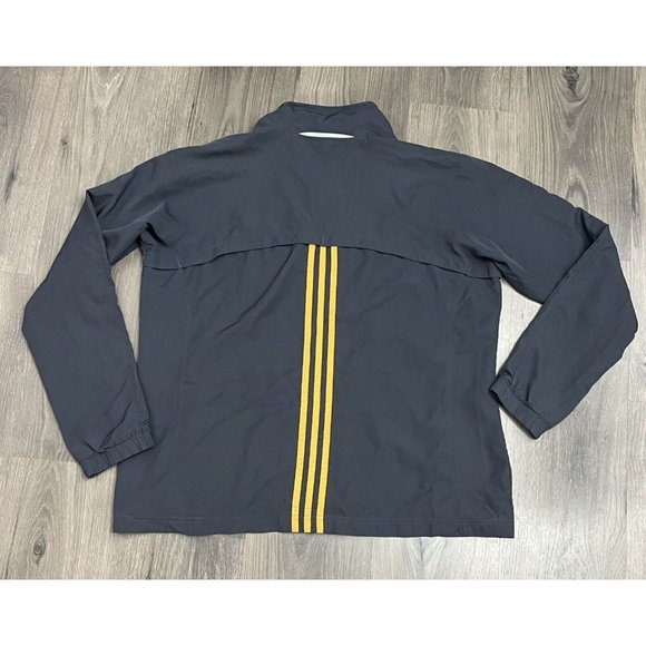Adidas Windbreaker Jacket Womens Large Gray Full Zip Vented Running - Picture 7 of 8